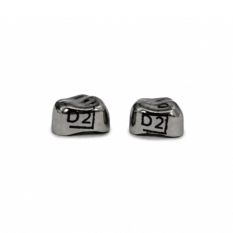 Adult and pediatric stainless steel crown by LD Dental Disposables, showing shiny metal dental crown for restorative dental work.