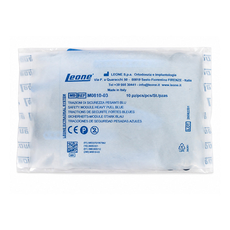 Leone Safety Release Modules for headgear and accessories, featuring secure release mechanism, branded by Leone s.p.a.