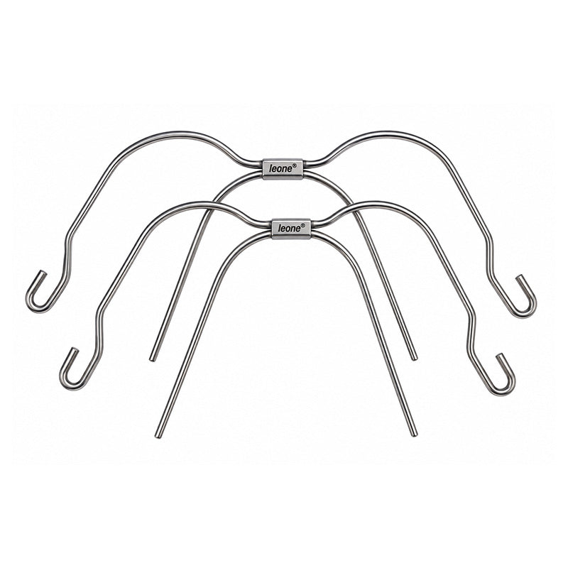 Leone Facebow Standard headgear with adjustable straps and metal components, designed for orthodontic treatment.