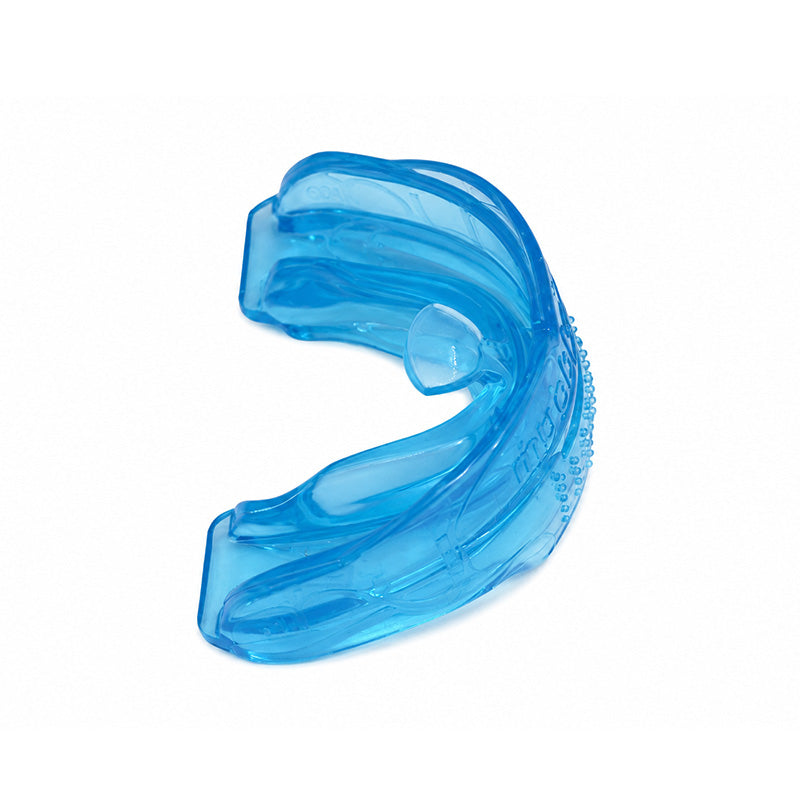 MRC Myobrace for Kids Stage Zero K0 trainer appliance by Myofunctional Research Co., showing a clear orthodontic appliance for children.