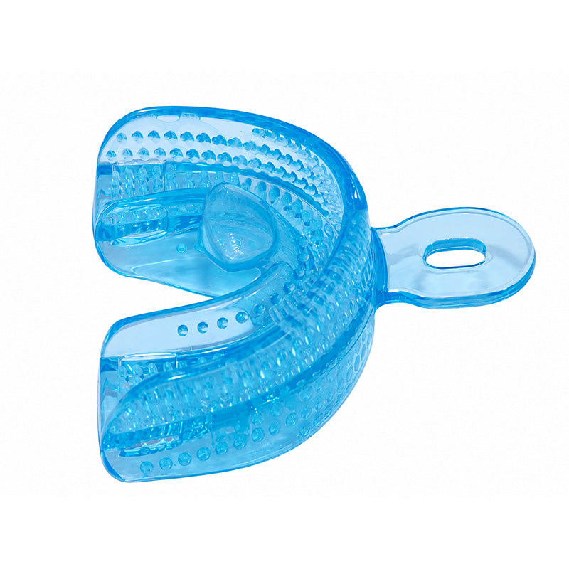 Blue MRC Myotalea Myochew trainer appliance from Myofunctional Research Co., used for orthodontic support and muscle training.