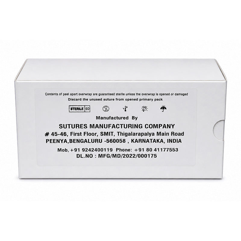 LIFELINE Life Polyglycolic Acid (PGA) 20mm round-bodied absorbable suture needle, half-circle shape for medical suturing.