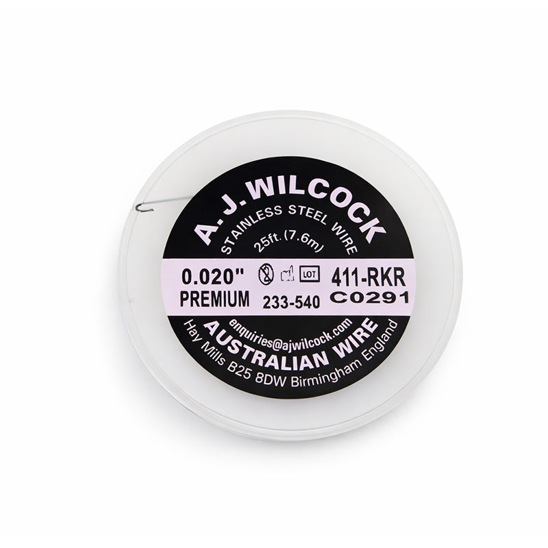 A.J. Wilcock AJW Premium Purple Wire 25 ft, Australian wire coil with smooth purple insulation and sturdy metal core.
