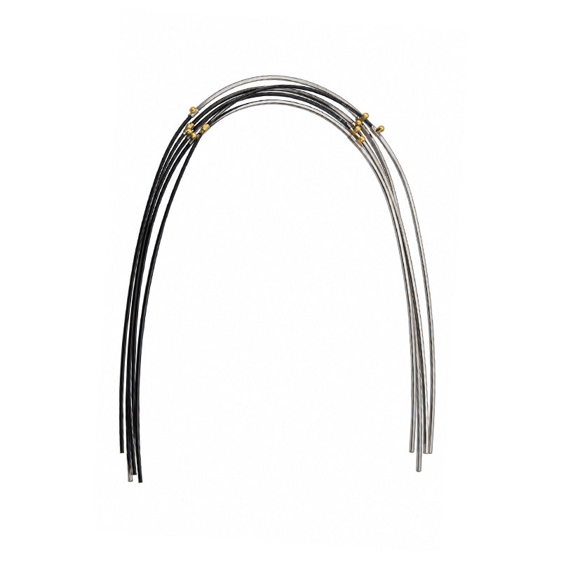 Stainless steel RF SS brass posted preformed wires by Rabbit Force, showing the detailed wire with brass components.