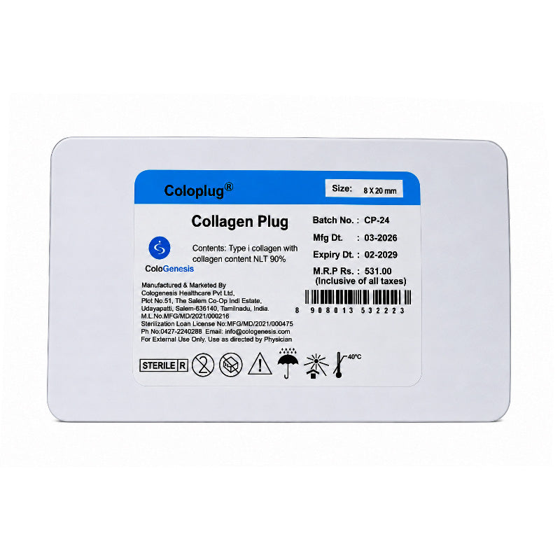 Cologenesis コロプラグ 滅菌済み吸収性コラーゲンスポンジ