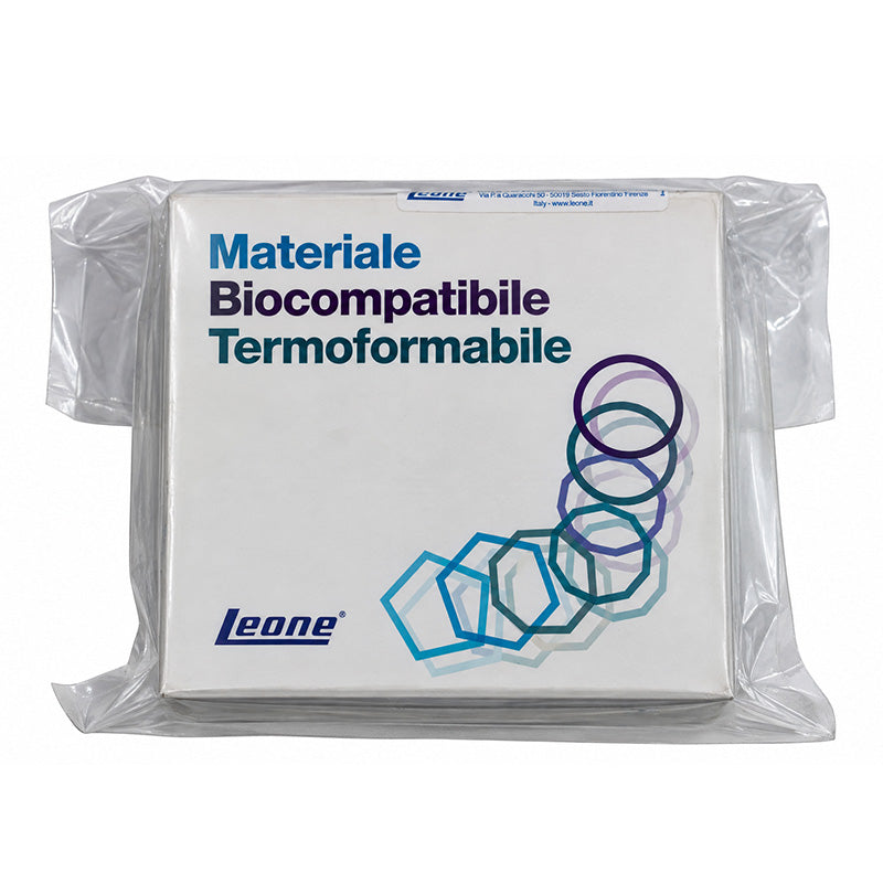 Leone s.p.a thermoplastic hard sheets in square and round shapes, shown in the image, suitable for industrial applications.