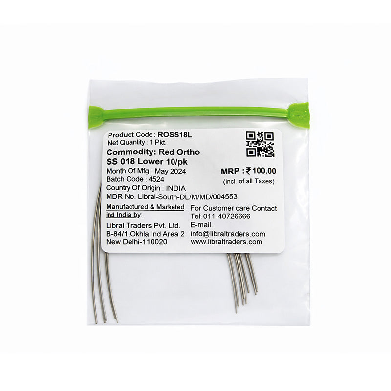 Red Ortho SS Preformed Wires