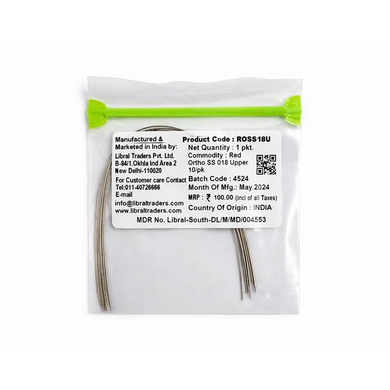 Red Ortho SS Preformed Wires