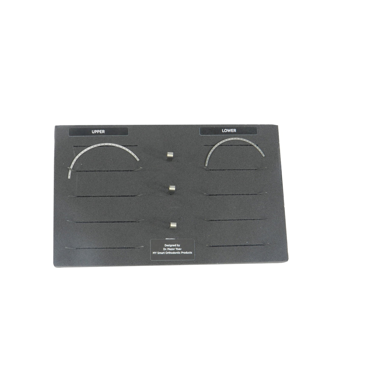 Strauss & Co lingual retention wire set for orthodontic retention, featuring discreet, custom-fit lingual retainers on a white background.