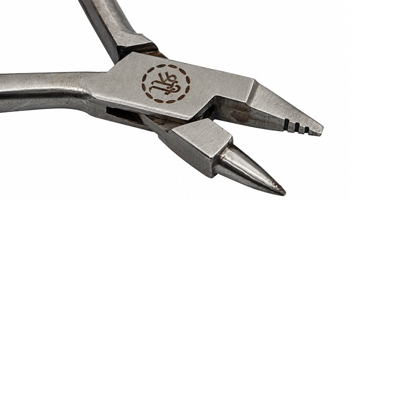 Shree Orthodontics light wire and bird beak plier with grooved short tips for precise wire bending and adjustment.
