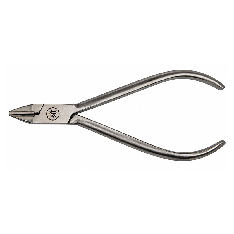 Shree Orthodontics Light Wire & Bird Beak Plier with TC, no grooves, used for precise wire bending and orthodontic adjustments.