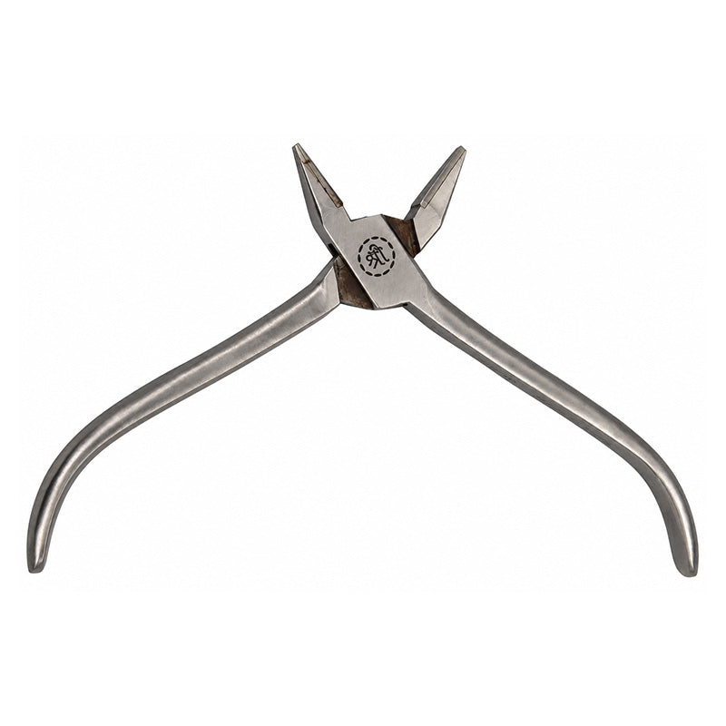 Shree Orthodontics light wire and bird beak plier with TC, no grooves, featuring a sleek handle and precision tips for orthodontic work.