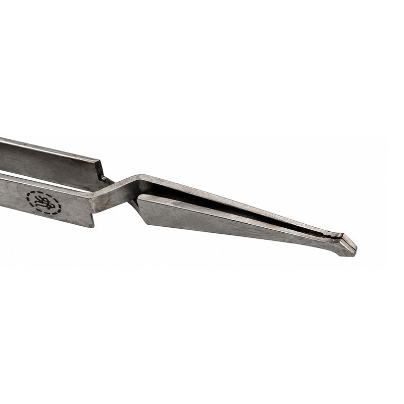 Shree Bracket Holder Anterior Square Tips forceps from Shree Orthodontics, with stainless steel design and ergonomic handle for dental use.