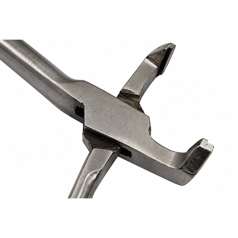Shree Orthodontics distal end cutter with safety hold, stainless steel dental cutter for precise orthodontic work, shown in the image.