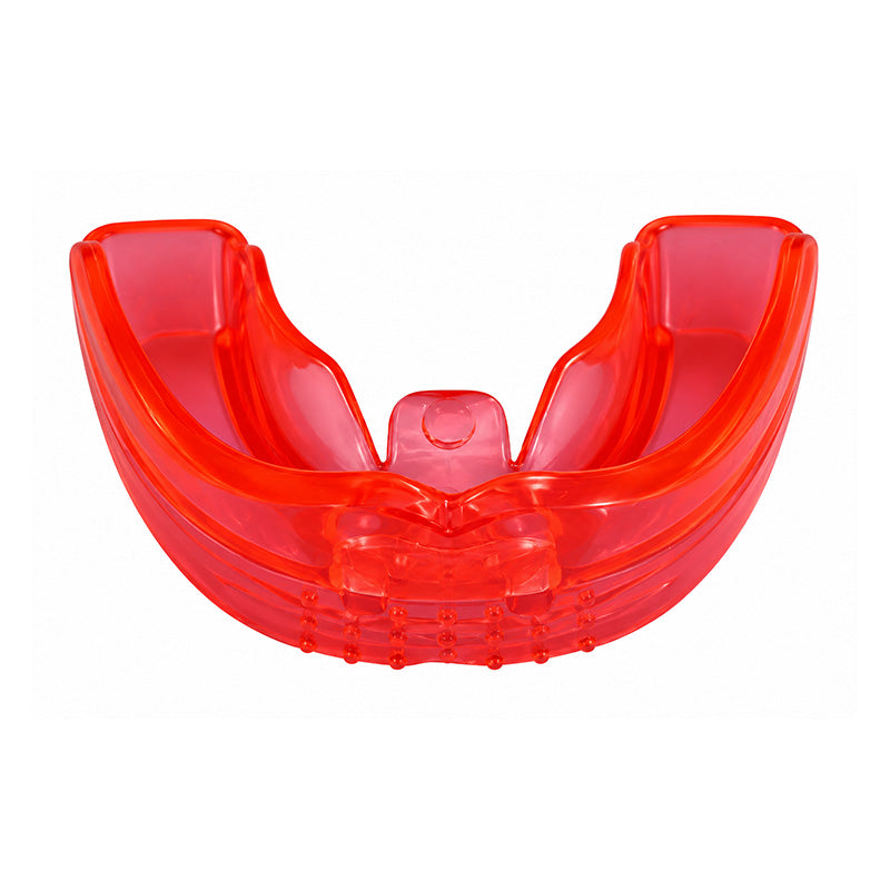 Myofunctional Research Co. T4K Trainer for Kids Phase 2 in bright pink, designed for orthodontic training and appliance use.
