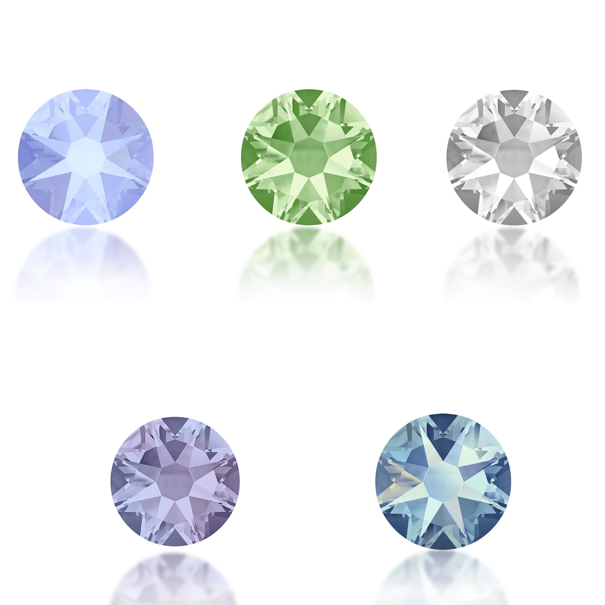Twinkles Swarovski crystal tooth jewelry in assorted colors, showcasing sparkling decorative tooth adornments.