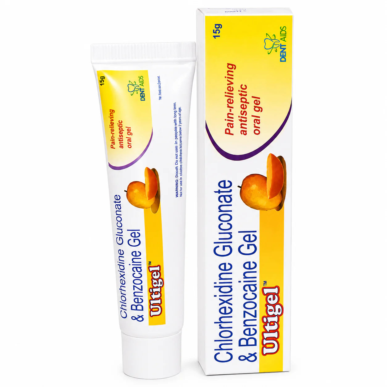 STIM Ultigel antiseptic dental pain-relieving gel in a tube, used for soothing tooth and gum discomfort.