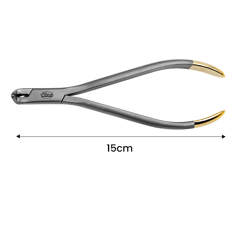 Eltee distal end with long handle, medical instrument for precise procedures, shown in the image with detailed close-up.