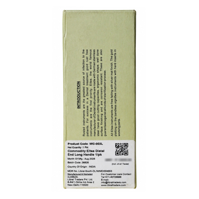 Eltee distal end with long handle for medical or dental instruments, shown in image WC-003L-2.