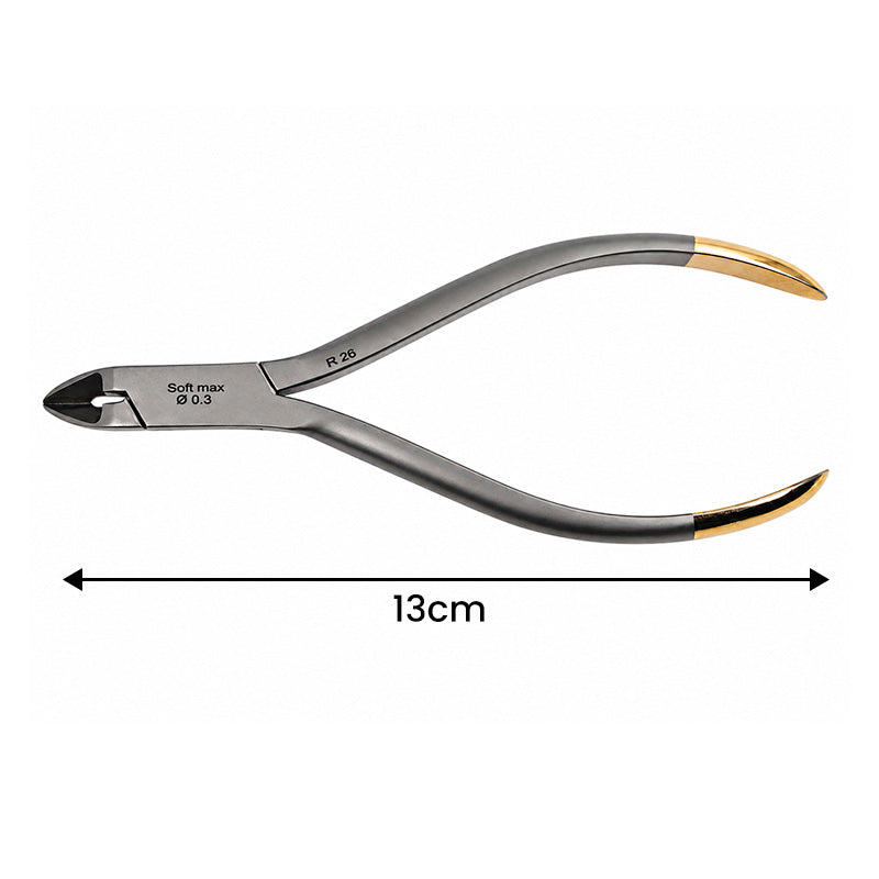 Eltee Ligature Cutter with stainless steel blades for precise medical or surgical cutting, shown on a white background.