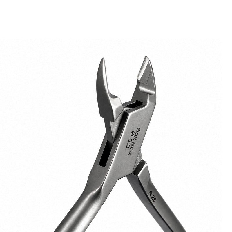 Eltee Ligature Cutter with stainless steel blades, designed for precise cutting of ligatures in medical or veterinary procedures.