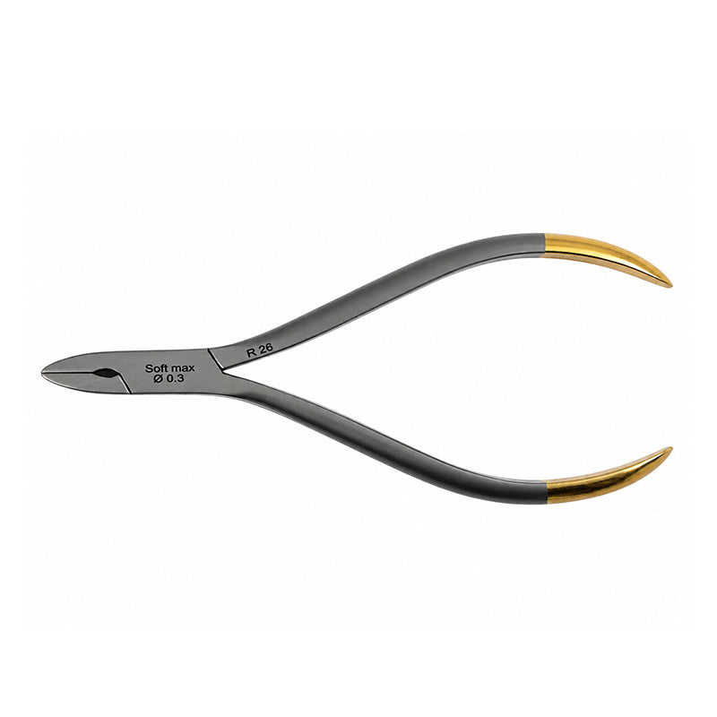 Eltee Ligature Cutter Small, medical surgical instrument with sharp blades for precise ligature cutting, shown in close-up.