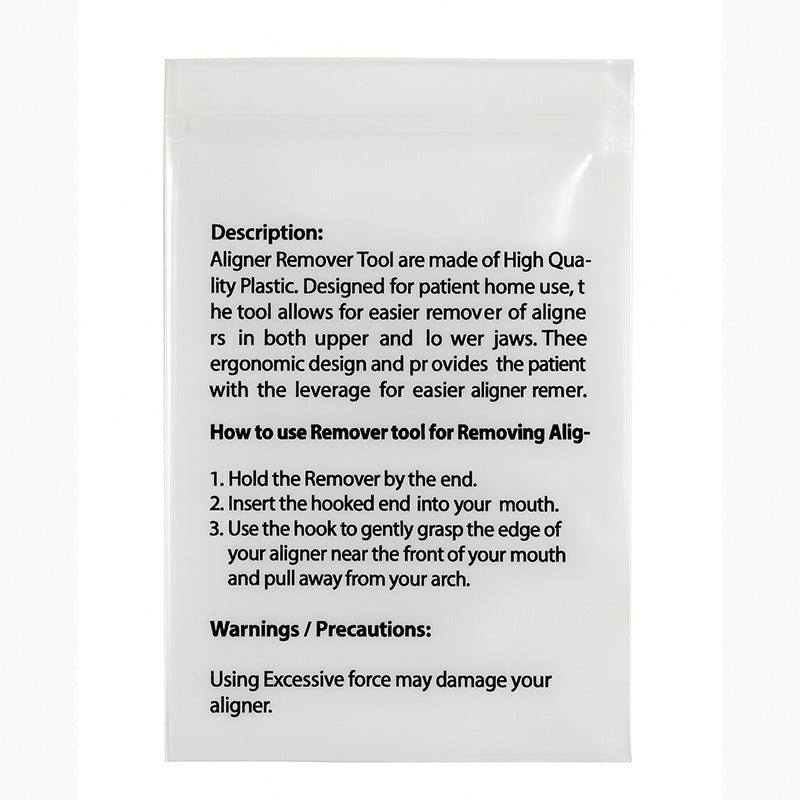 Libral Empty Zip Bags for Aligner Tool Size 3" x 5" 100/pk