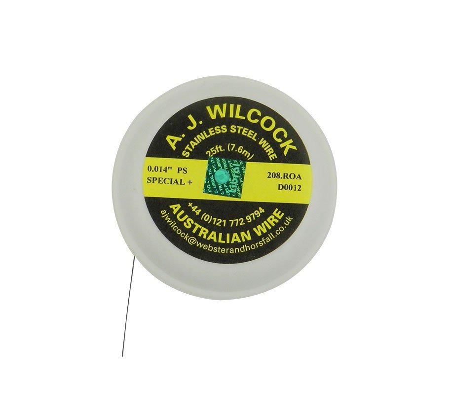 Green AJW Special Plus Pulse Straightened Australian wire by A.J. Wilcock, showing smooth, straightened wire with a green finish.