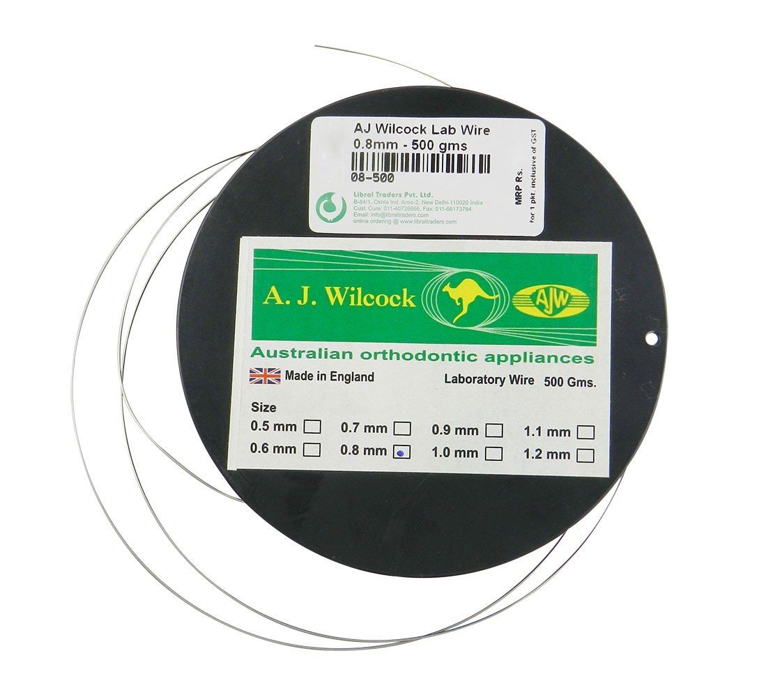 A.J. Wilcock AJW Lab Wire Round Spring Hard Wire, 0.5mm diameter, coiled laboratory wire for scientific applications.