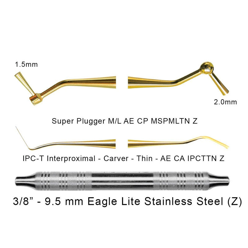 American Eagle Dr. Mopper Series composite plastic filling instrument with XP technology for restorative dental procedures.