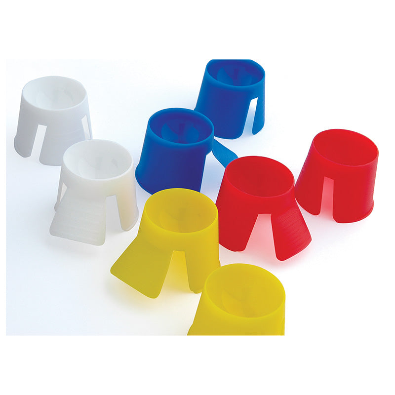 Astek Innovations Dappen Dishes set with clear, round glass containers for mixing and applying nail products.