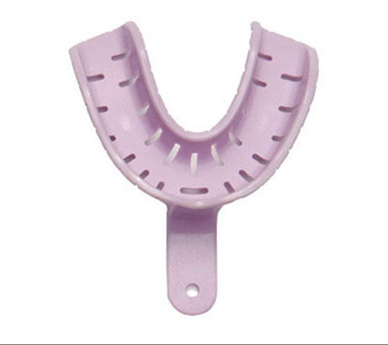 Asetk Innovations Transform Heat Mouldable Impression Trays for dentate lower jaw, shown in a pack of large size for dental impressions.