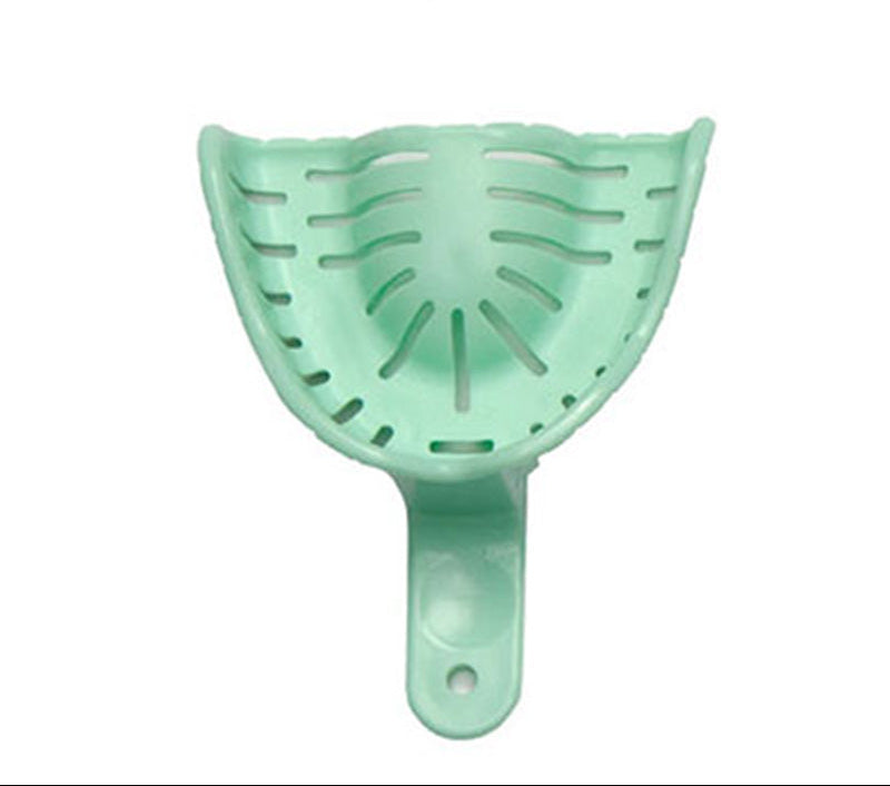 Asetek Innovations heat mouldable lower dentate impression tray for dental impressions, shown in a pack of one.