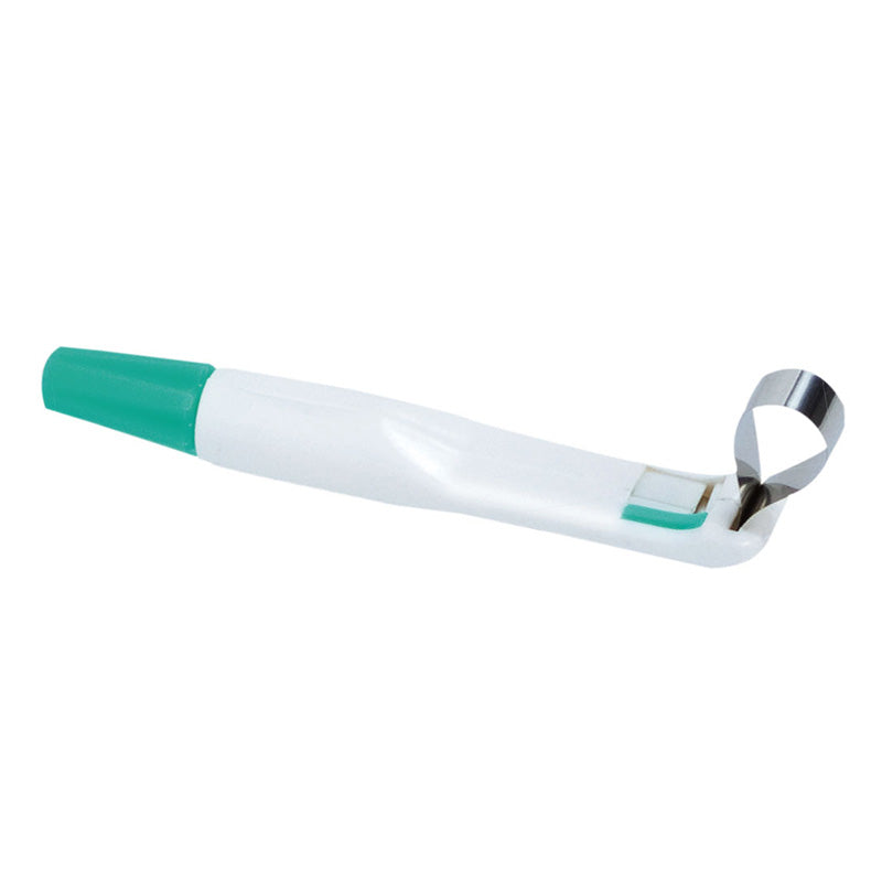 Asetk Pro-Matrix Bands dental curved wide band in orange, 6mm, part of a 10-pack, used for dental restorative procedures.