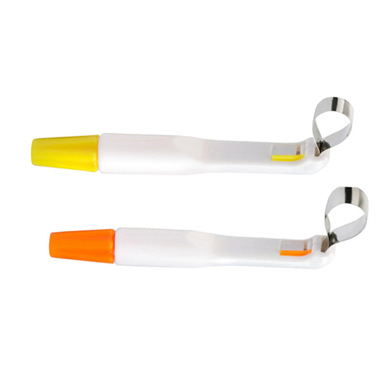 Asetk Pro-Matrix Bands dental, 6mm wide curved orange matrix bands in a 10-pack, used for dental restorations.