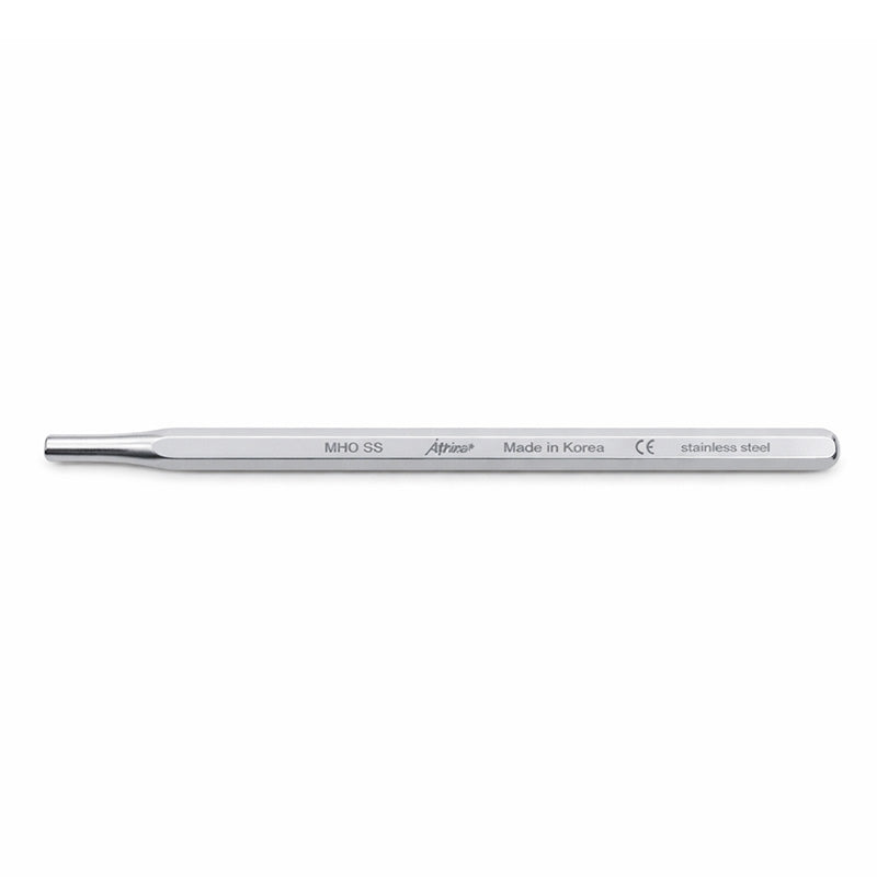 Atria stainless steel handle for mouth mirror, diagnostic dental tool with Hexagonal design, used in oral examinations.