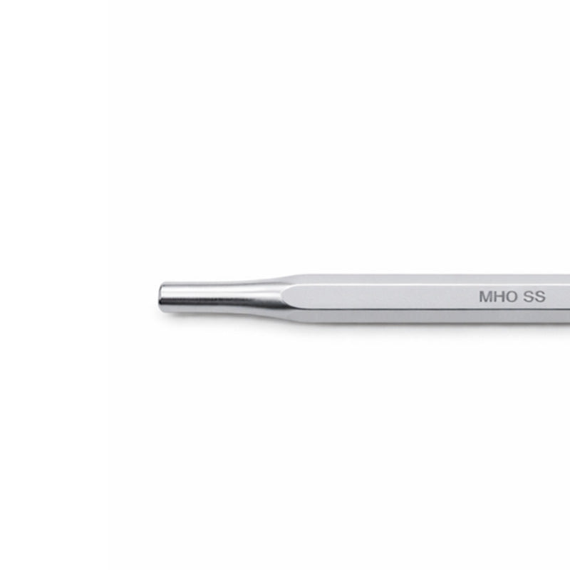 Atria stainless steel handle for mouth mirror used in dental diagnostics, featuring a hexagonal design for easy grip.