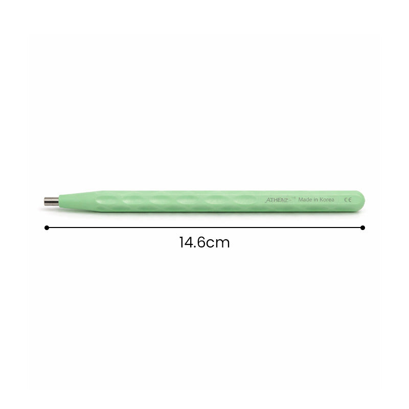 Atria double-sided dental mouth mirror with autoclaveable handle, used for diagnostics and oral examination.
