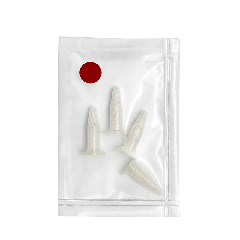 B-Ostin HT synthetic bone graft vial with hydroxyapatite and β-TCP, 0.355-0.500 mm particle size, in vial packaging.
