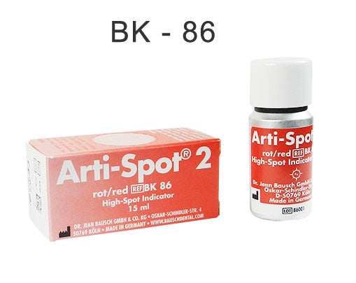 Bausch Arti Spot 15 ml articulating paper for dental impressions, showing the thin, flexible film used for bite registration.