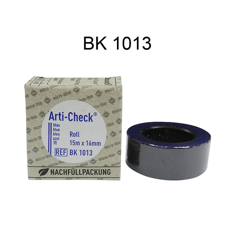 Bausch Arti-Check articulating papers, double-sided micro-thin 40µ film used for dental bite registration and occlusion marking.