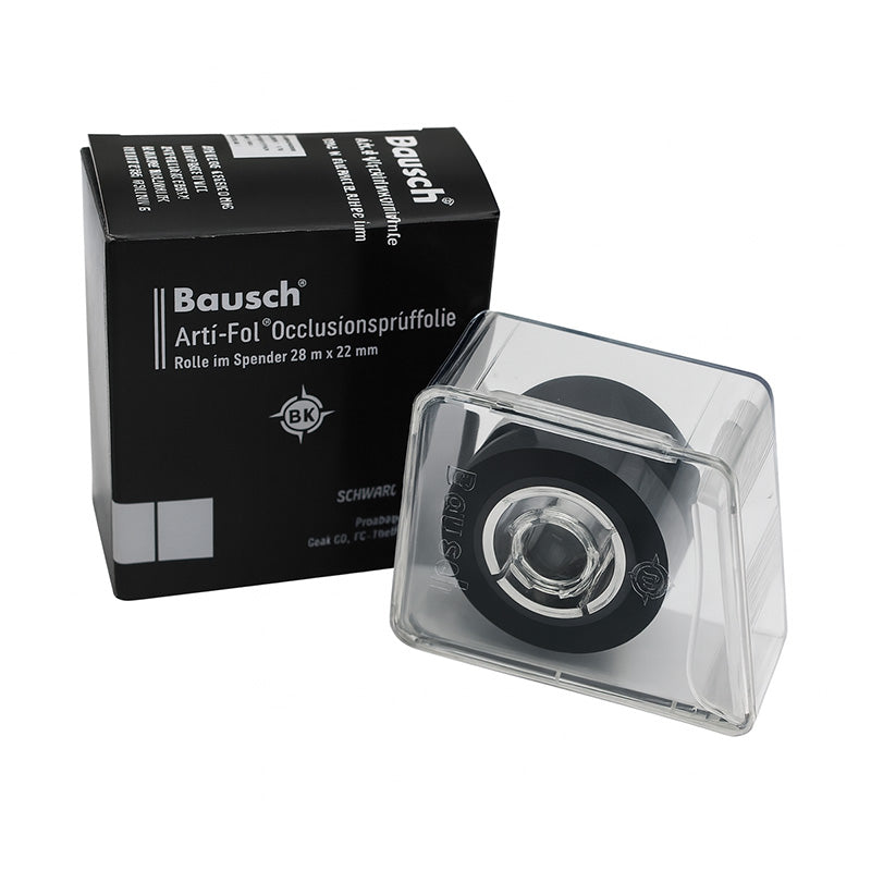 Bausch Arti-Fol articulating film ultra-thin 8µ microns, flexible dental articulating paper for bite registration and dental adjustments.