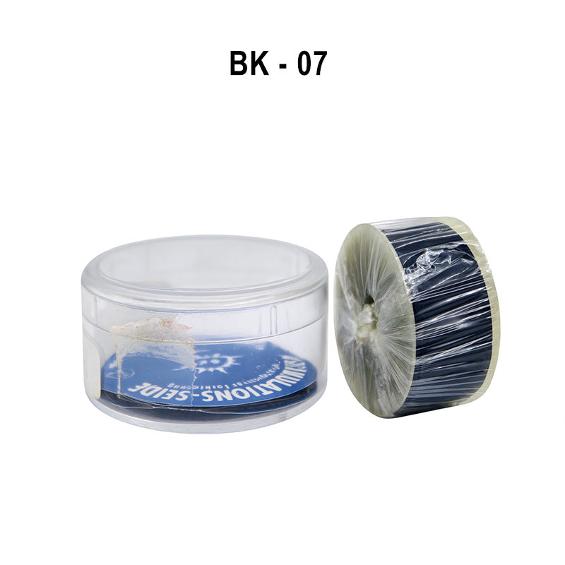 Bausch Articulating Silk 80µ Microns articulating paper for dental use, shown in a clear image of the thin, flexible film.