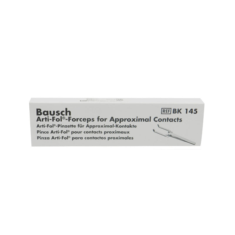 Bausch Arti Fol Approximal Contact Forceps, articulating dental instruments for precise contact placement, shown in close-up.