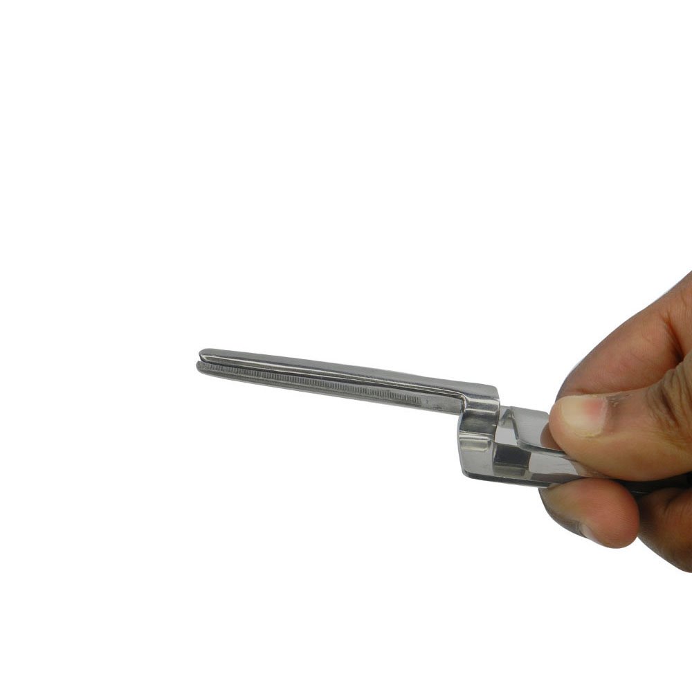 Bausch Miller articulating paper forceps for dental exams, stainless steel instruments with textured handles for precision.