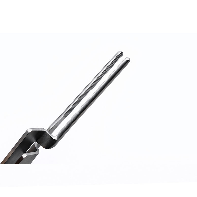 Bausch Miller articulating paper forceps used for dental exams, featuring a sleek metal design and ergonomic grip.