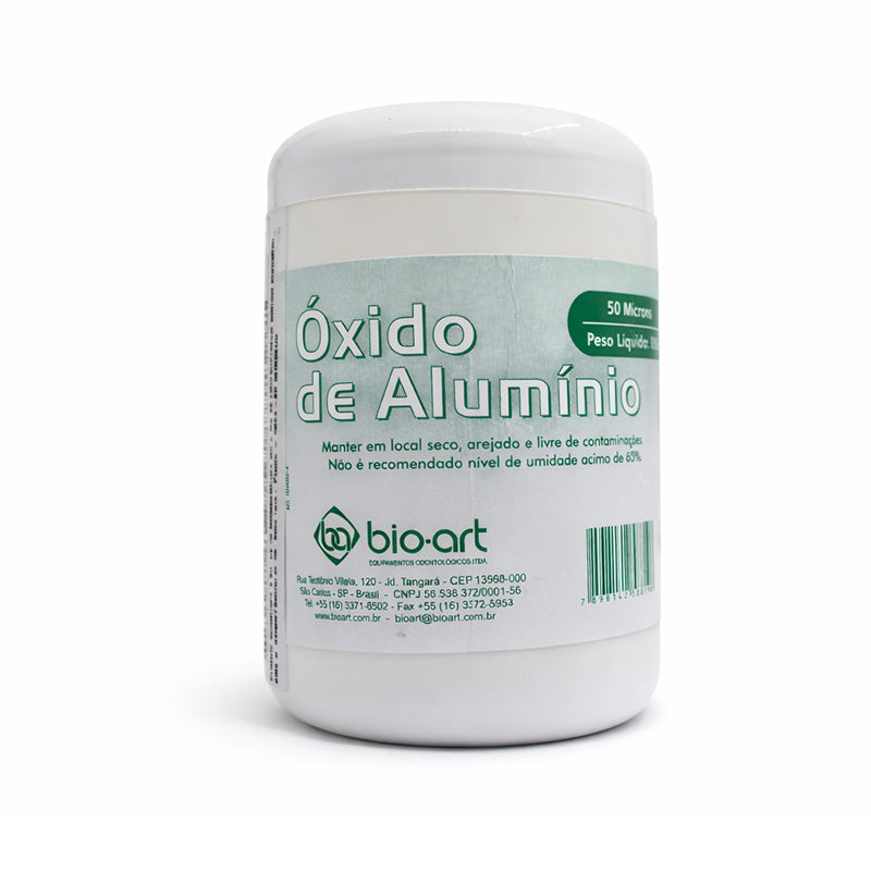 Bio-Art aluminum oxide 50 microns sandblaster abrasive in 2 lb package, ideal for surface cleaning and etching applications.
