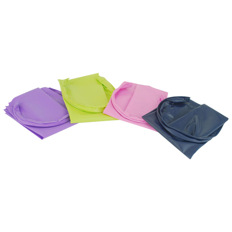 Capri vinyl apron from PPE kit with patient bibs, towel, tray paper, and tray cover for medical or cleaning use