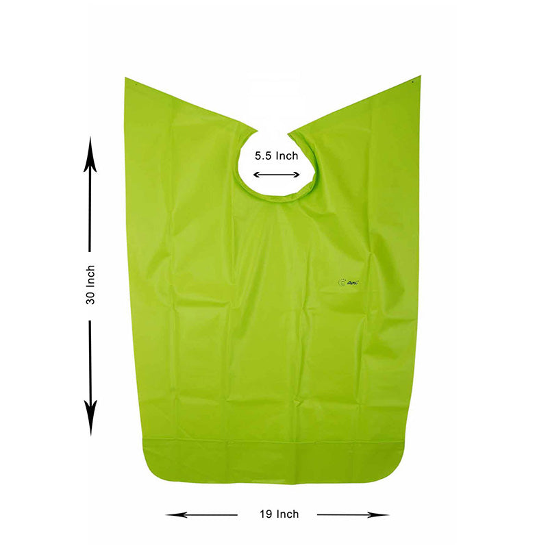 Capri vinyl apron from PPE kit with patient bibs, towel, tray paper, and tray cover for healthcare or food service use.
