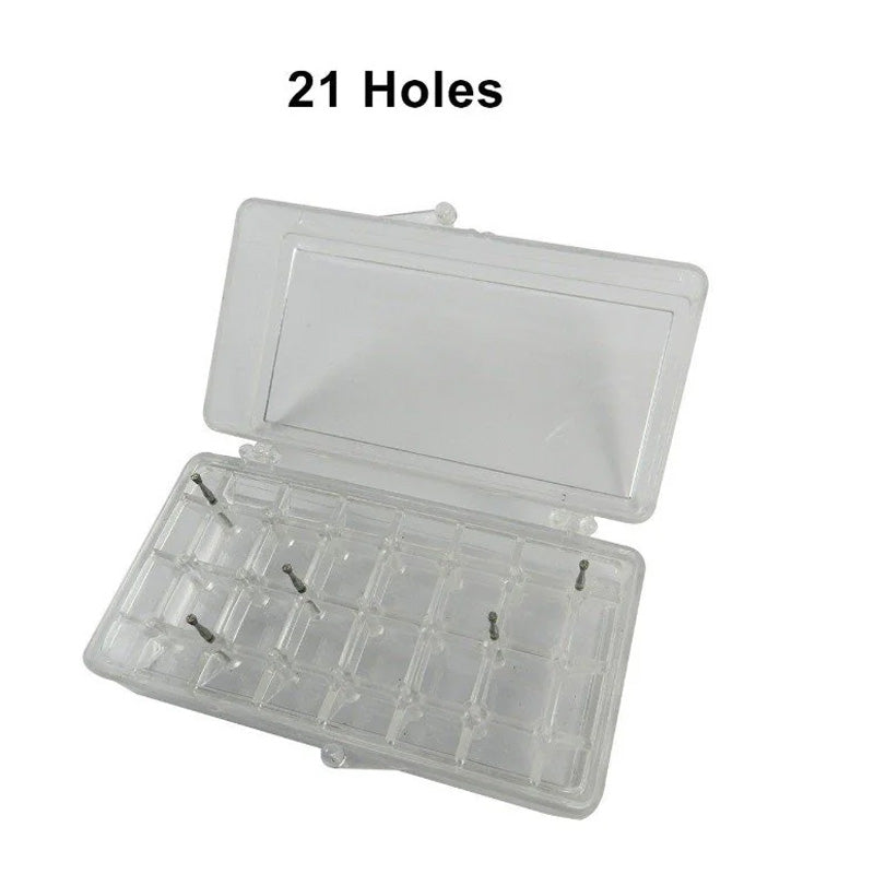 Capri Bur Holders 21 Hole, dental bur accessories, durable metal holder for organizing dental burs.